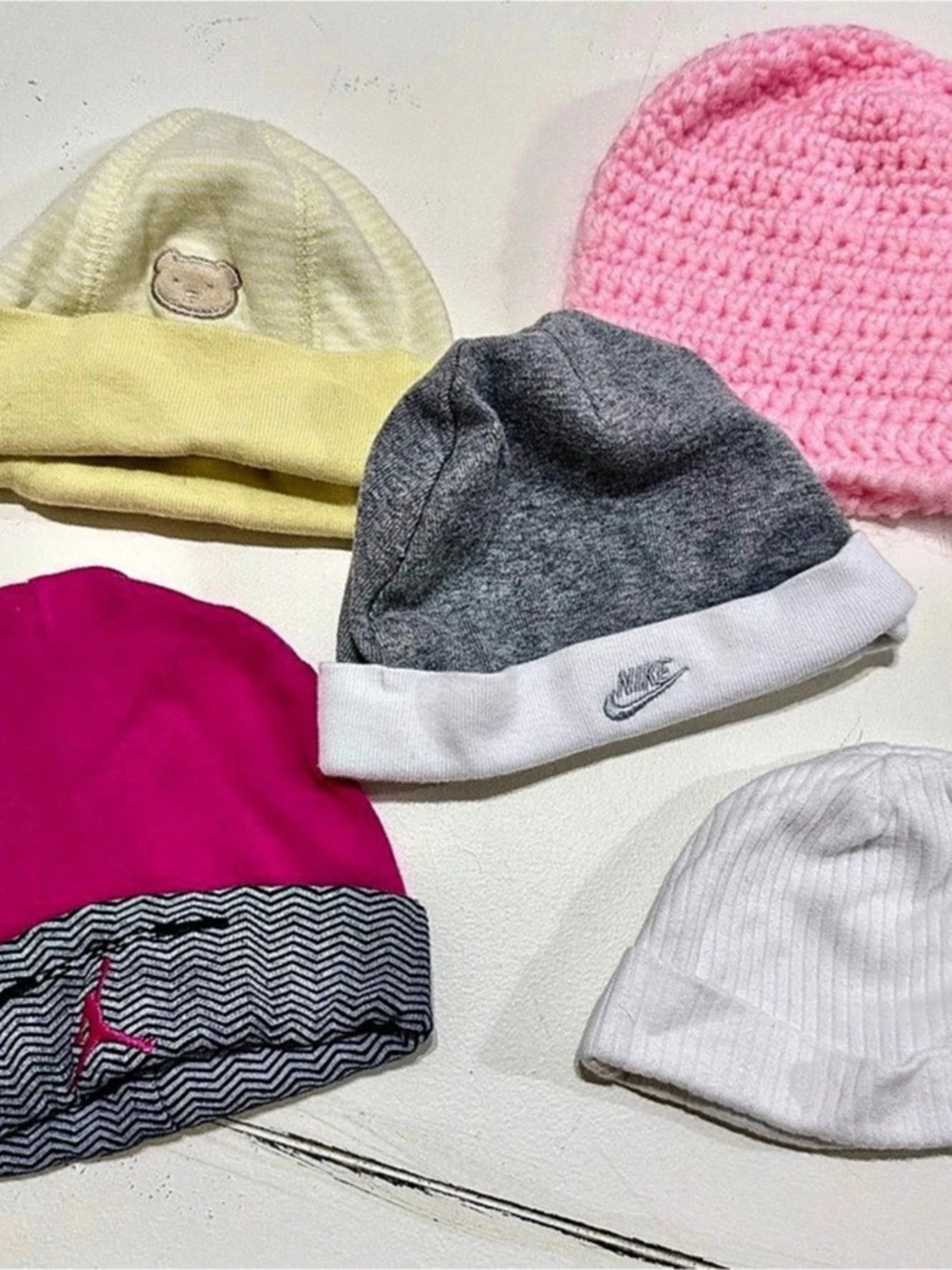 Kids Hat Lot Pink White